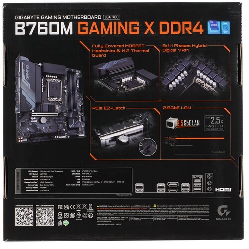 Материнская плата Gigabyte B760M GAMING X DDR4