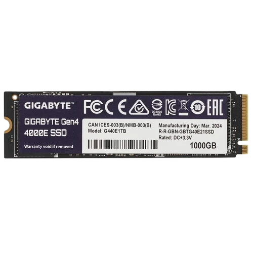 Твердотельный накопитель Gigabyte 1000 Gb Gen4 4000E (G440E1TB)