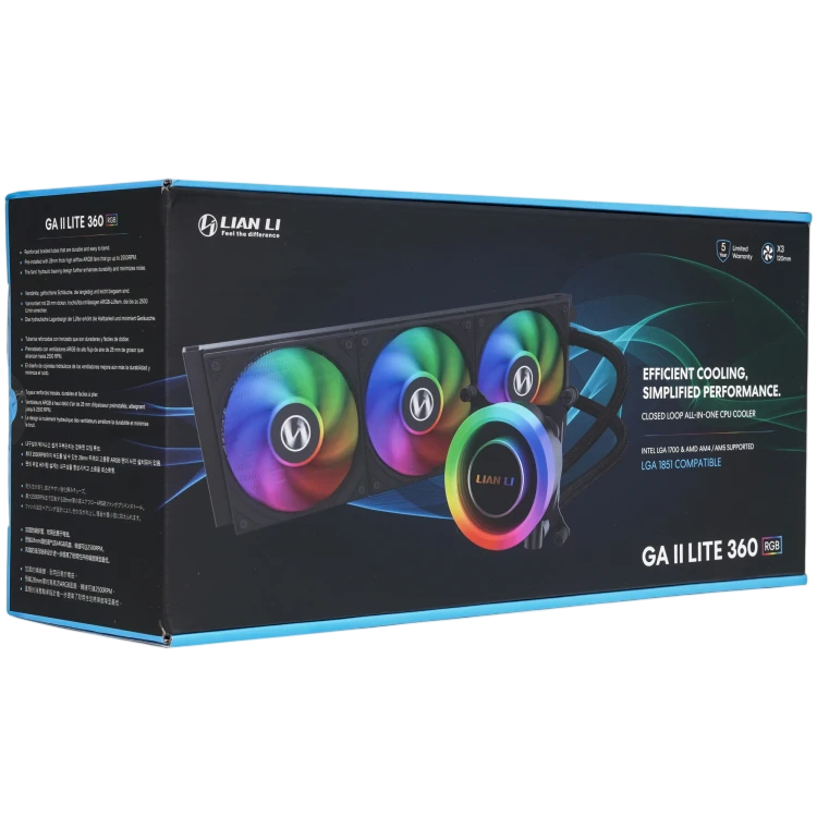 Система жидкостного охлаждения для процессора Lian Li GA II Lite 360 RGB Black (G89.GA2L36RB.R0)