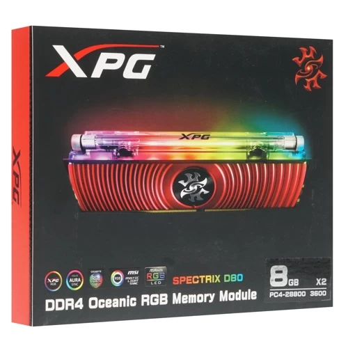 Оперативная память 16 Gb 3600 MHz ADATA XPG D80 Red (AX4U360038G17-DR80)