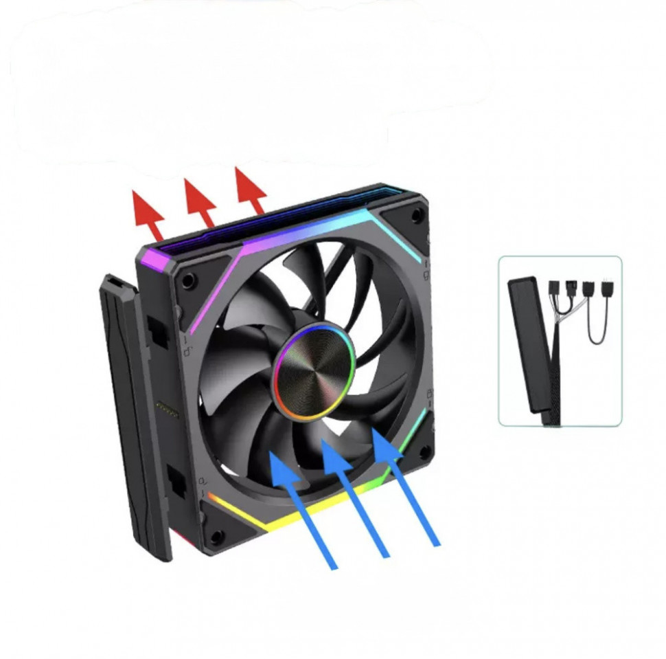 Вентилятор для корпуса UNI FAN SL ARGB Black V2