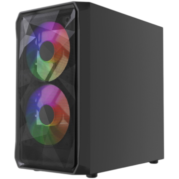 Компьютерный корпус Powercase Mistral Micro A3B ARGB V2 ARGB Black (CMMAB-A3-V2)