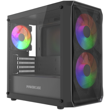 Компьютерный корпус Powercase Mistral Micro A3B ARGB V2 ARGB Black (CMMAB-A3-V2)