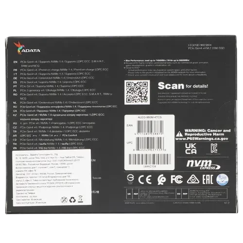 Твердотельный накопитель ADATA XPG 4000 Gb LEGEND 960 MAX (ALEG-960M-4TCS)