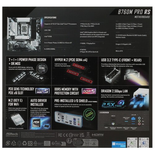 Материнская плата ASRock B760M PRO RS