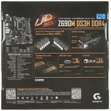 Материнская плата Gigabyte Z690M DS3H DDR4 (rev. 1.0)
