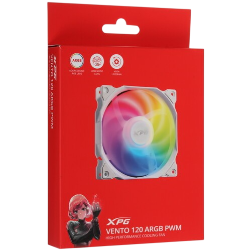 Вентилятор для корпуса ADATA XPG VENTO120ARGBPWM-WHCWW
