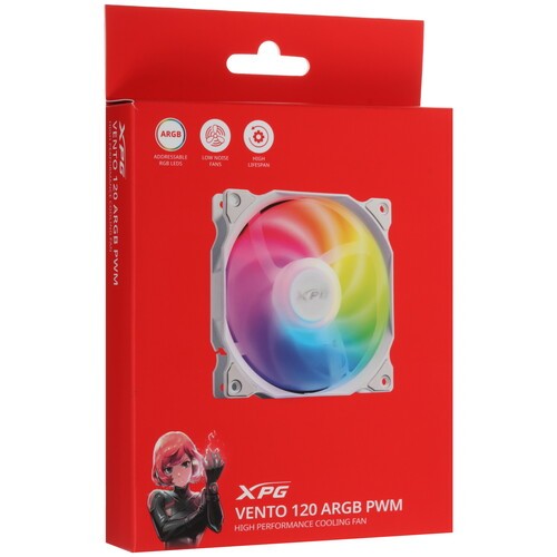 Вентилятор для корпуса ADATA XPG VENTO120ARGBPWM-WHCWW