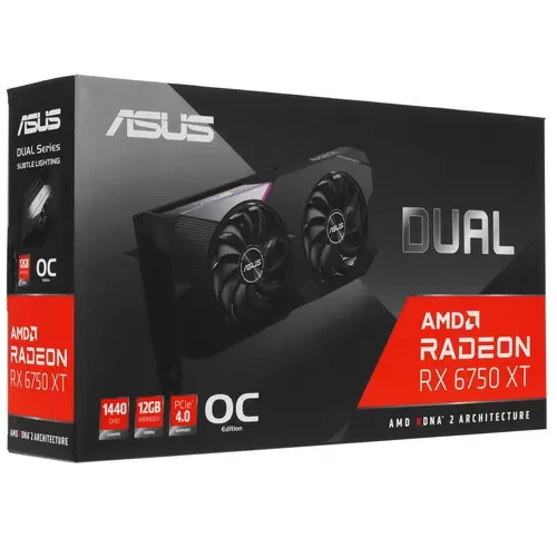 Видеокарта ASUS (DUAL-RX6750XT-O12G) Radeon RX 6750 XT 12GB DUAL OC