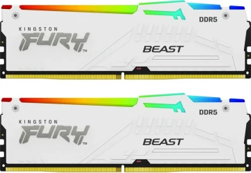 Оперативная память 32 Gb 5200 MHz Kingston FURY Beast RGB White (KF552C40BWAK2-32)