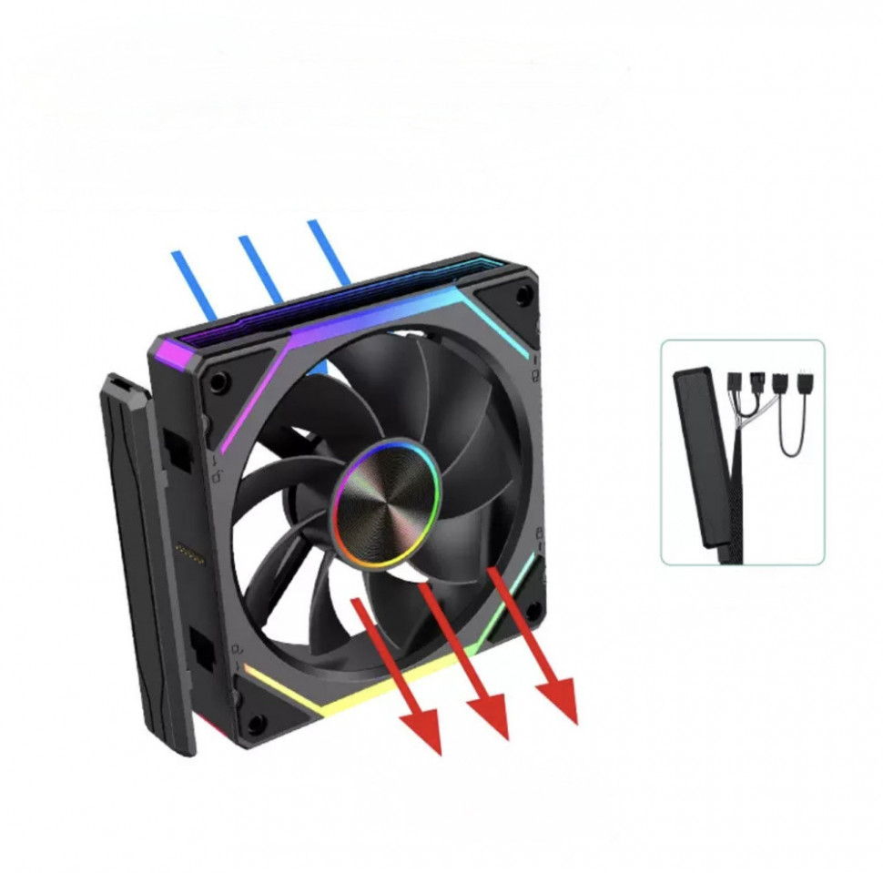 Вентилятор для корпуса UNI FAN SL Reverse ARGB Black V2