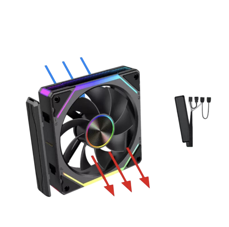 Вентилятор для корпуса UNI FAN SL Reverse ARGB Black V2