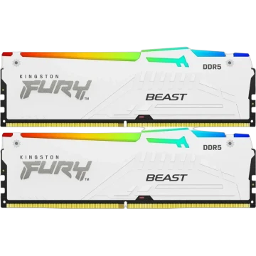 Оперативная память 32 Gb 6800 MHz Kingston FURY Beast RGB White (KF568C34BWEAK2-32)