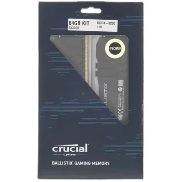 ΠΠΏΠ΅ΡΠ°ΡΠΈΠ²Π½Π°Ρ ΠΏΠ°ΠΌΡΡΡ 64 Gb 3200 MHz CRUCIAL BALLISTIX RGB (BL2K32G32C16U4BL)