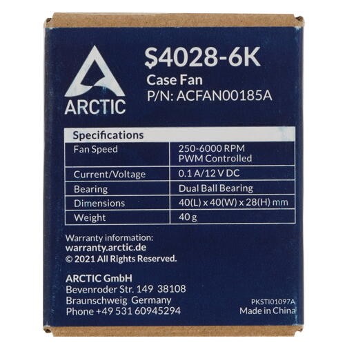 Вентилятор для корпуса Arctic Cooling S4028-6K ACFAN00185A