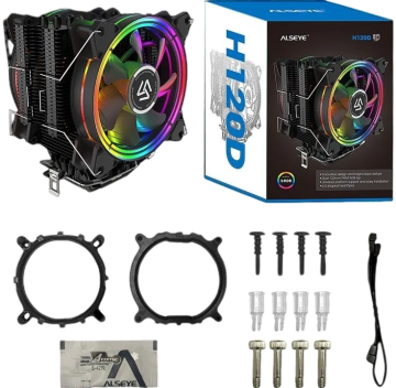 Кулер для процессора ALSEYE H120D V2 TDP 200W RGB, RTL