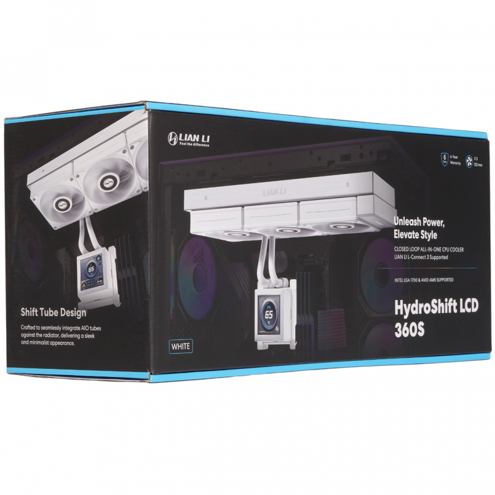 Система жидкостного охлаждения для процессора Lian Li HydroShift LCD 360S White (G89.GHSLCD36SW.R0)
