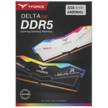 Оперативная память 32 Gb 6400 MHz Team Group T-FORCE DELTA RGB White (FF4D532G6400HC40BDC01)
