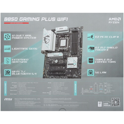 Материнская плата MSI B850 GAMING PLUS WIFI