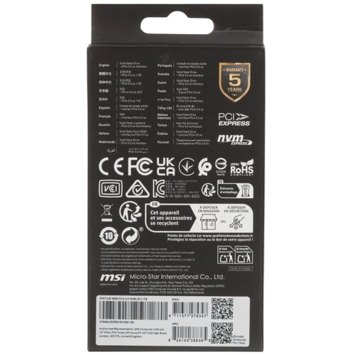 Твердотельный накопитель MSI 1000 Gb SPATIUM M560 (S78-440L0F0-P83)