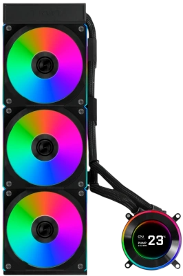 Система жидкостного охлаждения для процессора Lian Li HydroShift II LCD-C 360R GHS2LCD36RB ARGB Black (G89.GHS2LCD36RB.R0)