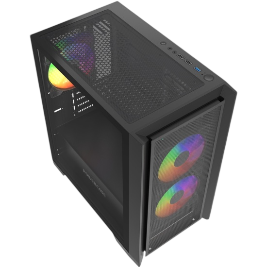 Компьютерный корпус Powercase ALISIO Micro Z3B ARGB V2 ARGB Black (CAMZB-A3-V2)