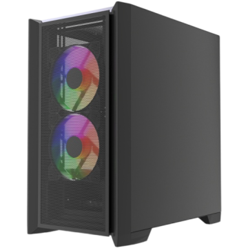 Компьютерный корпус Powercase ALISIO Micro Z3B ARGB V2 ARGB Black (CAMZB-A3-V2)