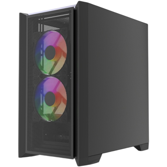 Компьютерный корпус Powercase ALISIO Micro Z3B ARGB V2 ARGB Black (CAMZB-A3-V2)
