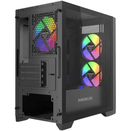Компьютерный корпус Powercase ALISIO Micro Z3B ARGB V2 ARGB Black (CAMZB-A3-V2)