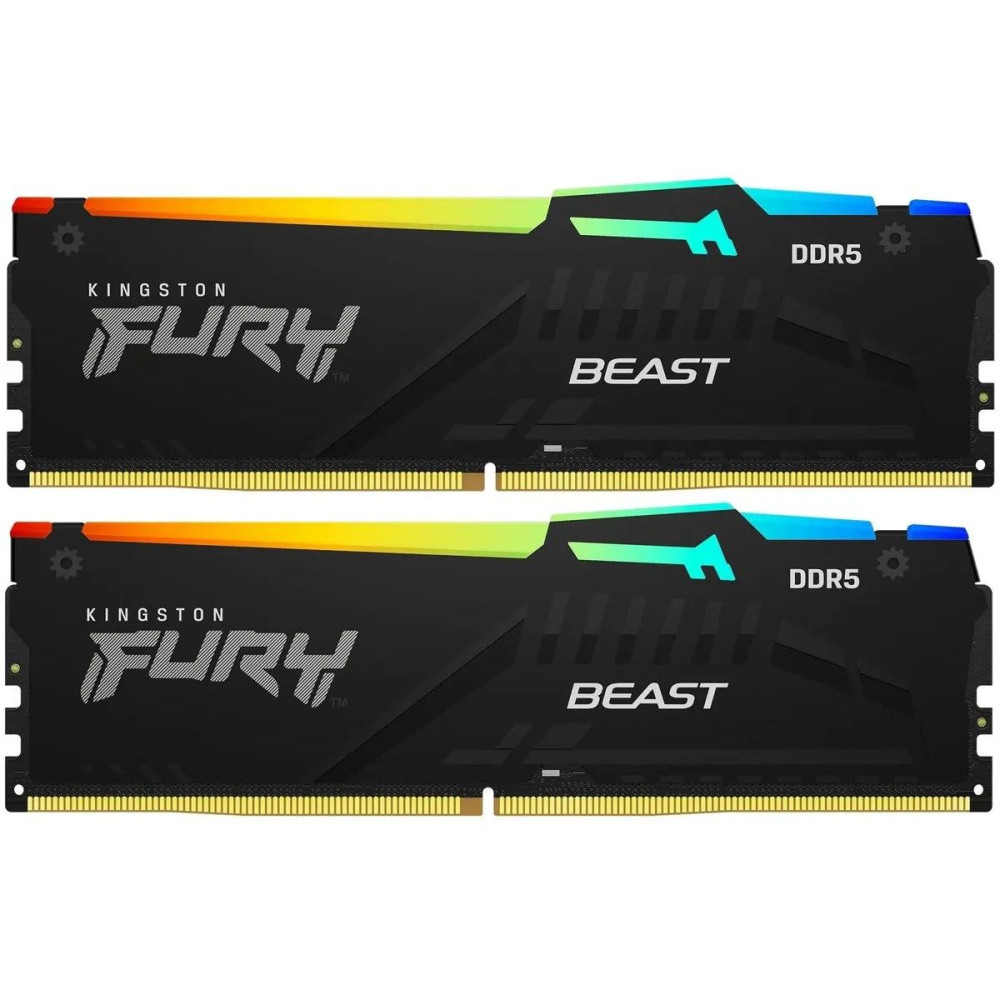 Оперативная память 32 Gb 6800 MHz Kingston FURY Beast RGB Black (KF568C34BBEAK2-32)