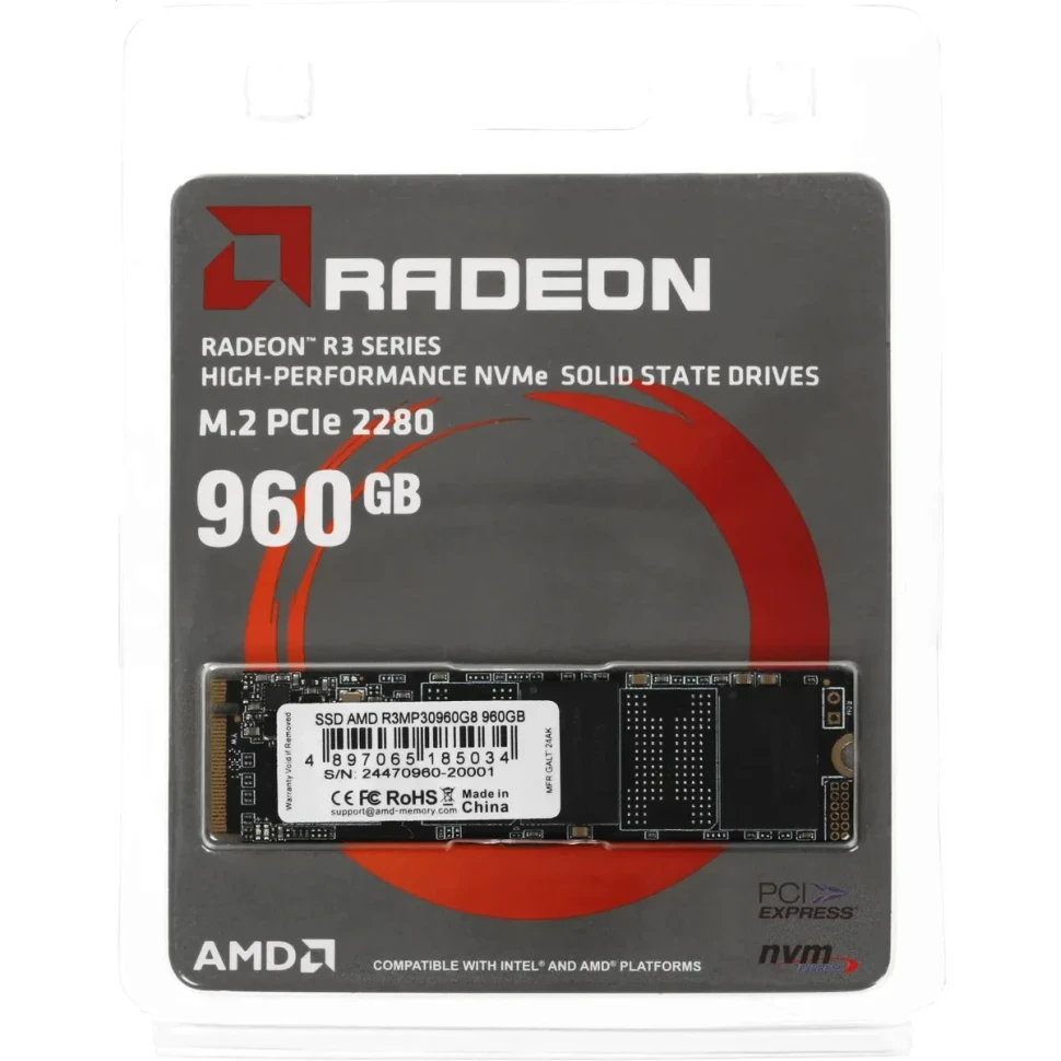 Твердотельный накопитель AMD 960 Gb R3 Series (R3MP30960G8)