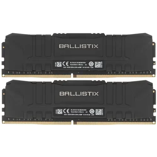Оперативная память 64 Gb 3200 MHz CRUCIAL BALLISTIX (BL2K32G32C16U4B)