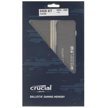 ΠΠΏΠ΅ΡΠ°ΡΠΈΠ²Π½Π°Ρ ΠΏΠ°ΠΌΡΡΡ 64 Gb 3200 MHz CRUCIAL BALLISTIX (BL2K32G32C16U4B)