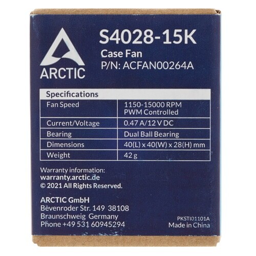 Вентилятор для корпуса Arctic Cooling S4028-15K ACFAN00264A