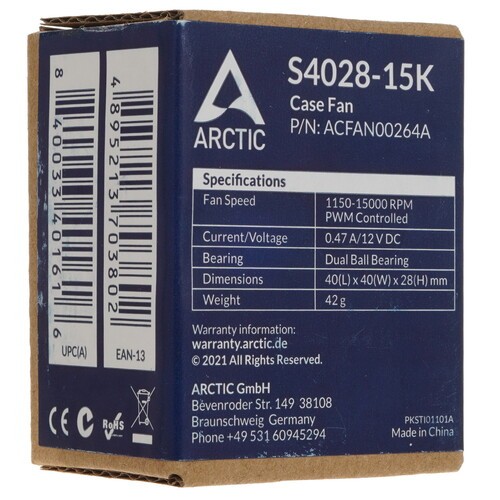 Вентилятор для корпуса Arctic Cooling S4028-15K ACFAN00264A
