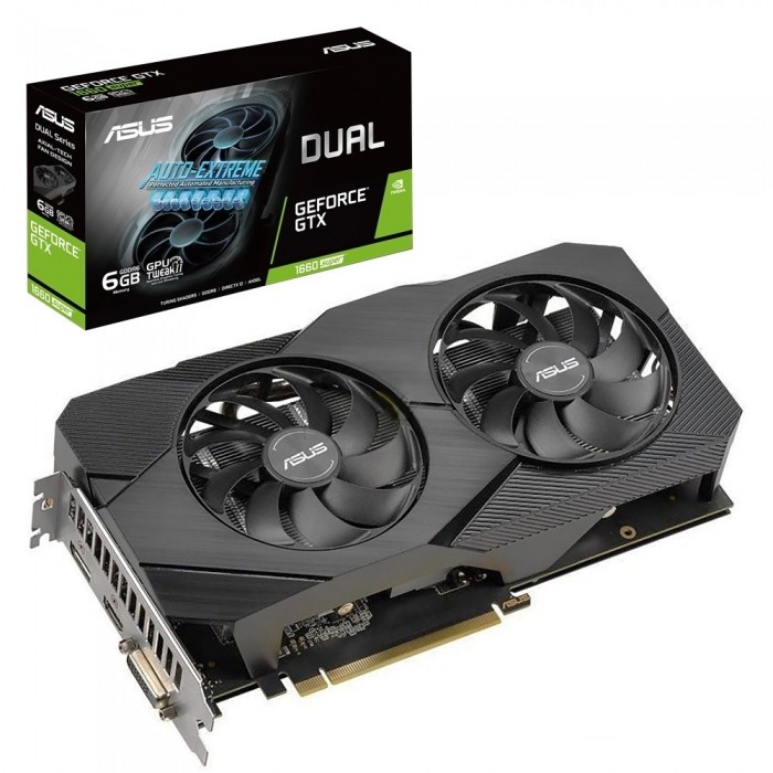 Видеокарта ASUS (DUAL-GTX1660S-6G-EVO) GeForce GTX 1660 SUPER 6Gb DUAL EVO