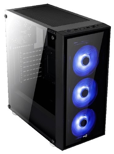 Компьютерный корпус AEROCOOL QUARTZ Black/Blue