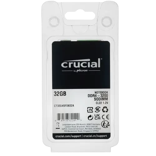 Оперативная память 32 Gb 3200 MHz CRUCIAL (CT32G4SFD832A)