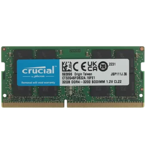 Оперативная память 32 Gb 3200 MHz CRUCIAL (CT32G4SFD832A)
