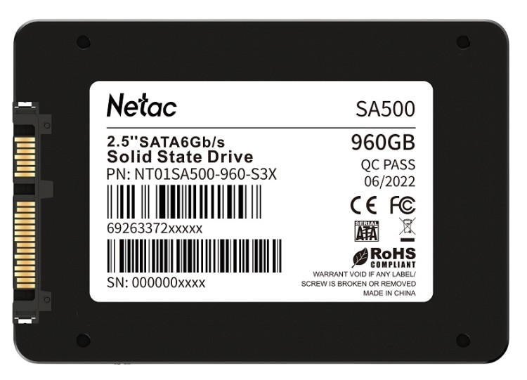 Твердотельный накопитель NETAC 960 Gb (NT01SA500-960-S3X)