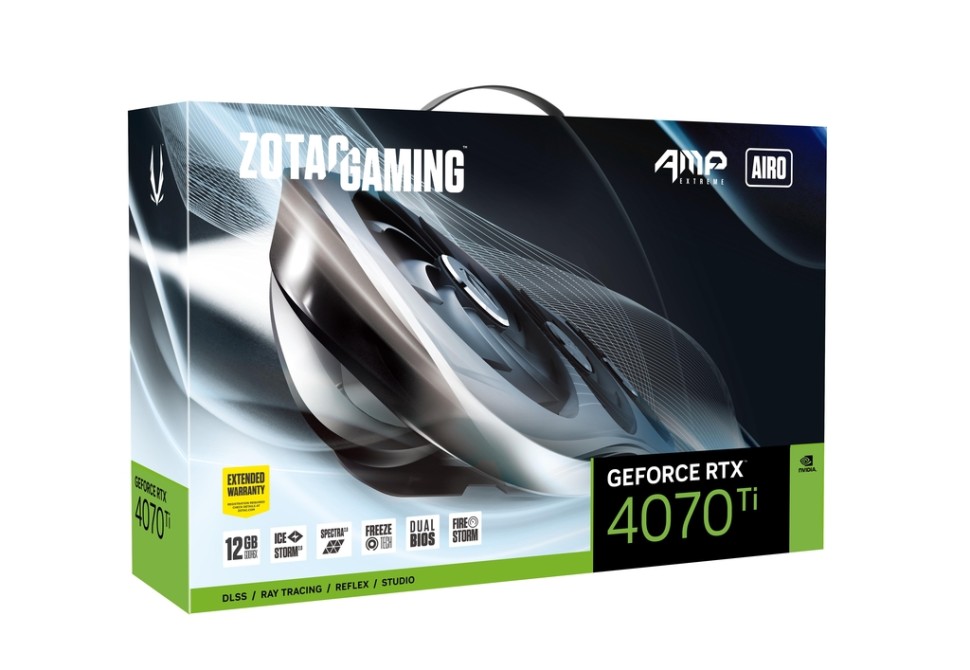 Видеокарта ZOTAC (ZT-D40710B-10P) GeForce RTX 4070 Ti 12Gb AMP EXTREME AIRO