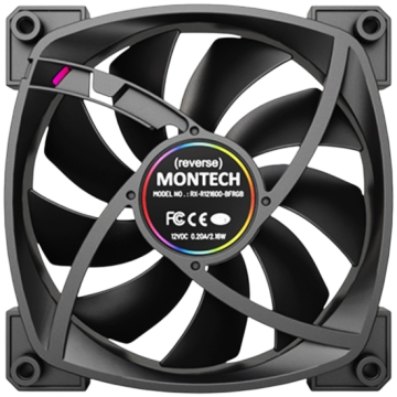 Вентилятор для корпуса Montech RX120 Reverse ARGB Black (RX120B)