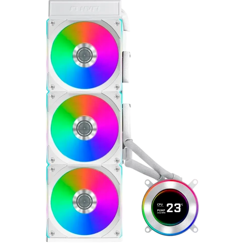 Система жидкостного охлаждения для процессора Lian Li HydroShift II LCD-C 360R GHS2LCD36RW ARGB White (G89.GHS2LCD36RW.R0)