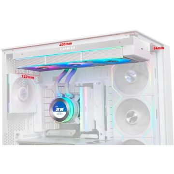 Система жидкостного охлаждения для процессора Lian Li HydroShift II LCD-C 360R GHS2LCD36RW ARGB White (G89.GHS2LCD36RW.R0)