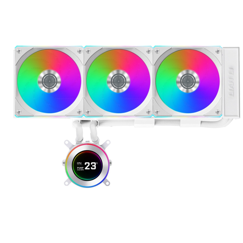 Система жидкостного охлаждения для процессора Lian Li HydroShift II LCD-C 360R GHS2LCD36RW ARGB White (G89.GHS2LCD36RW.R0)