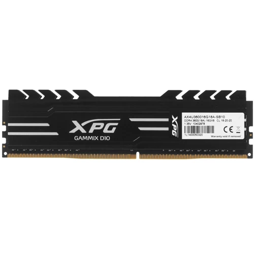 Оперативная память 16 Gb 3600 MHz ADATA XPG GAMMIX D10 Black (AX4U360016G18A-SB10)