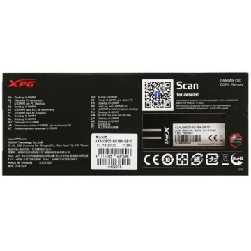 Оперативная память 16 Gb 3600 MHz ADATA XPG GAMMIX D10 Black (AX4U360016G18A-SB10)