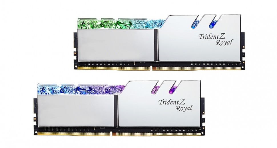 Оперативная память 64 Gb 3200 MHz G.Skill TRIDENT Z ROYAL Silver (F4-3200C14D-64GTRS)