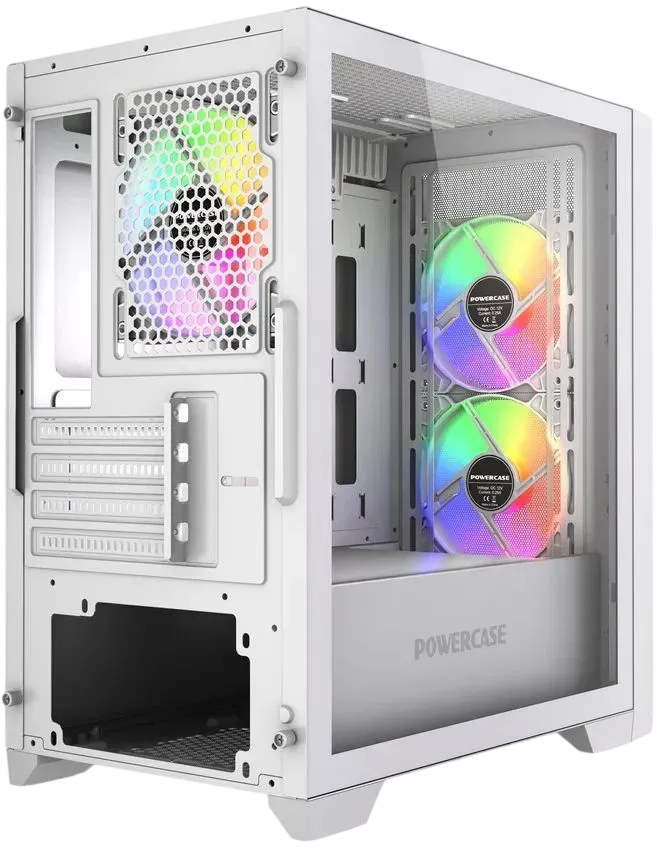 Компьютерный корпус Powercase ALISIO Micro Z3W ARGB V2 ARGB White (CAMZW-A3-V2)
