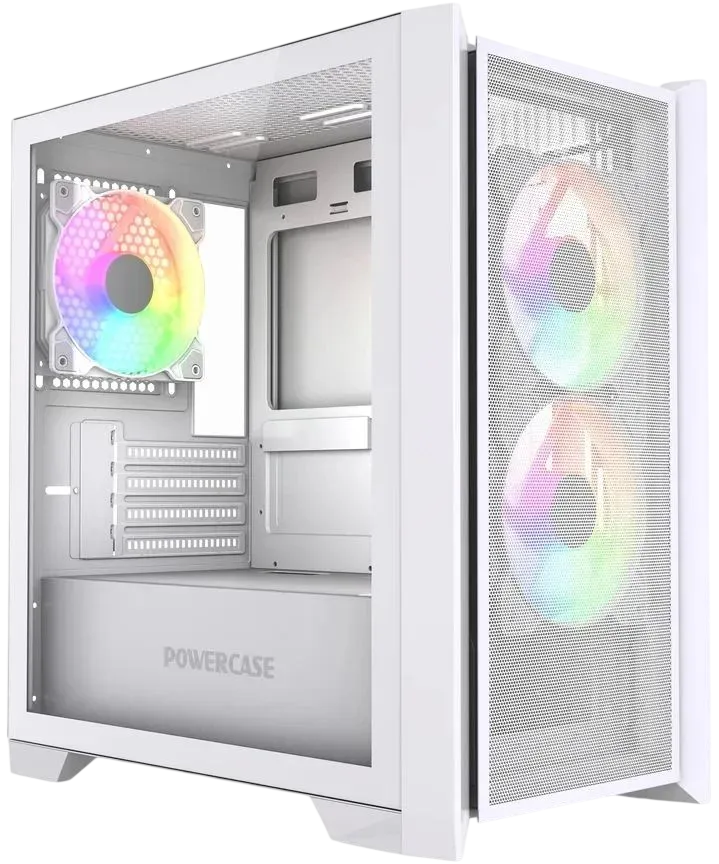 Компьютерный корпус Powercase ALISIO Micro Z3W ARGB V2 ARGB White (CAMZW-A3-V2)